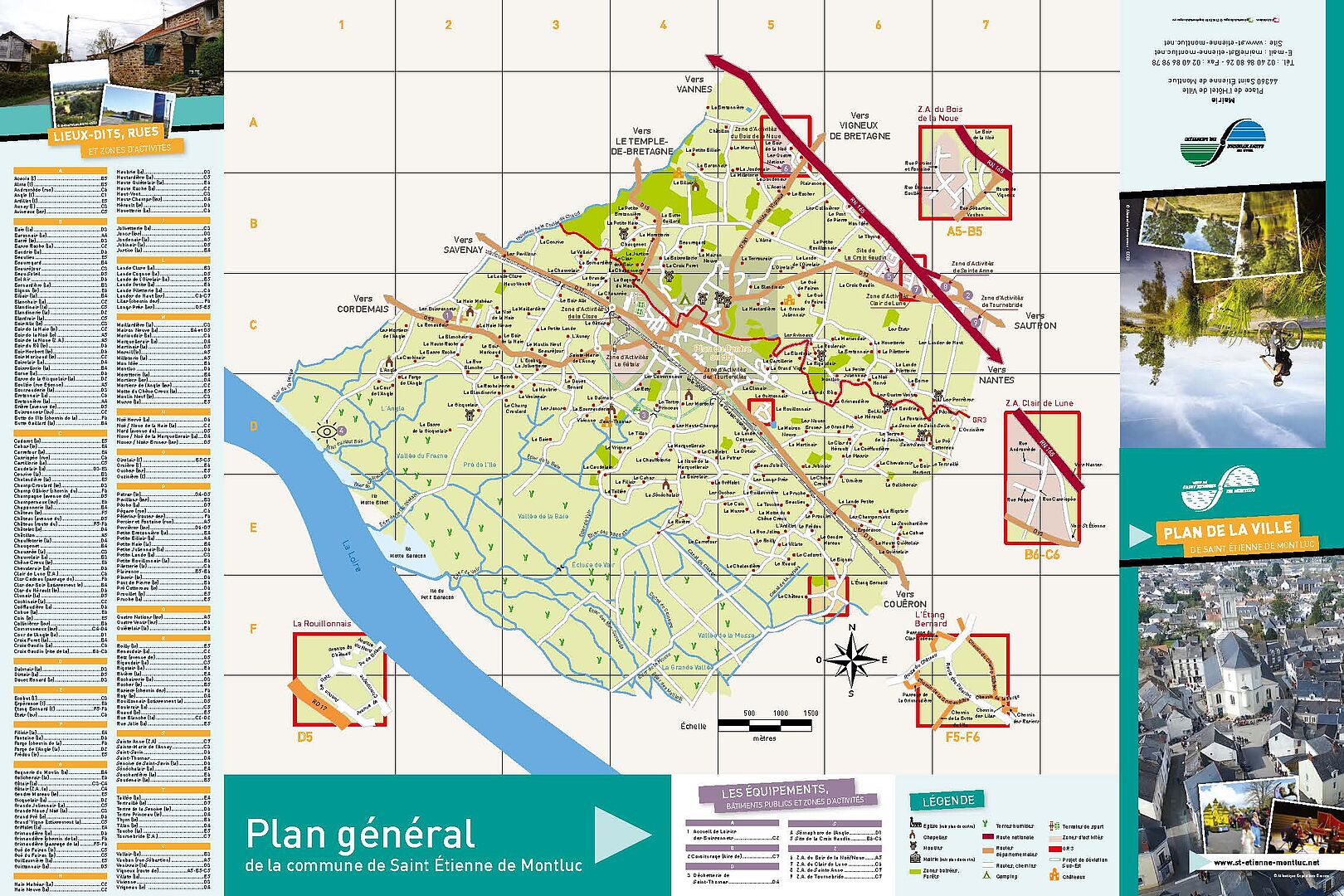 Plan de la commune Saint Etienne de Montluc